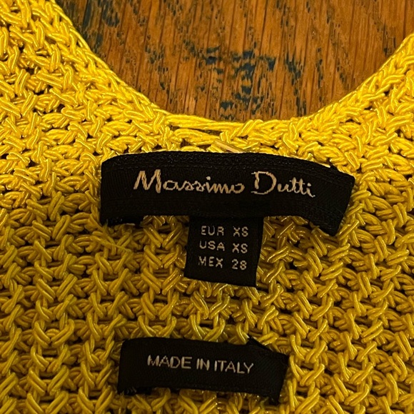 MASSIMO DUTTI - Yellow Ribbed Knit Tank Top - XS - Picture 2 of 9